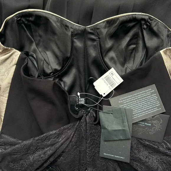 Lace and Leather Dress - Picture 8 of 9